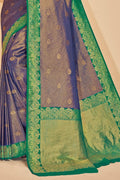SONALIKA JOSHI in Royal Purple Kanjivaram Saree