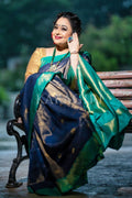 Kanjivaram Saree SONALIKA JOSHI in Royal Purple Kanjivaram Saree saree online