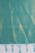 Kanjivaram Saree Teal Blue Kanjivaram Saree saree online