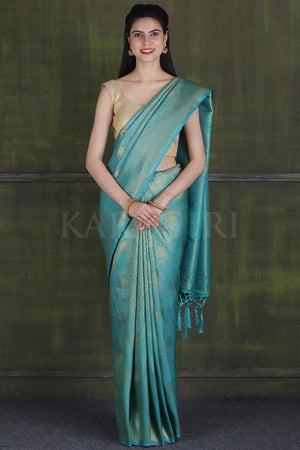 Teal Blue Kanjivaram Saree