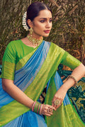 Turquoise Blue Kanjivaram Saree