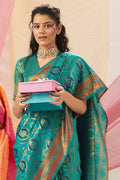 Kanjivaram Saree Turquoise Blue Woven Kanjivaram Saree saree online