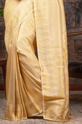 White Gold Zari Work Kanjivaram Saree