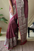 red silk saree