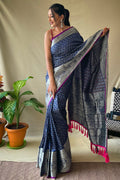 blue saree
