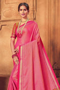 pink khan saree