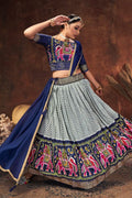 blue lehenga choli