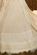 Lehenga Beautiful Linen White Lehenga saree online