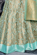 Lehenga Beautiful Turquoise Green Lehenga saree online