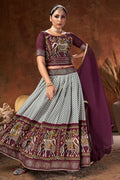 purple lehenga