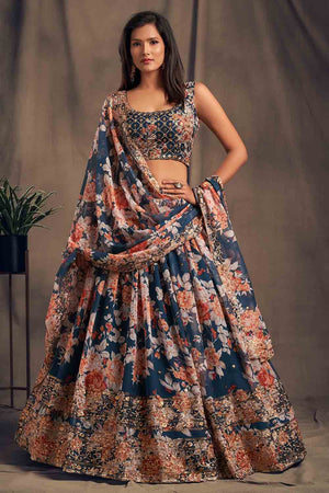 Admiral Blue Lehenga Choli