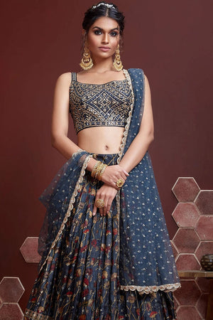 Aegean Blue Lehenga Choli