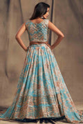 blue lehenga choli