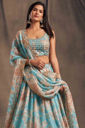 blue lehenga choli