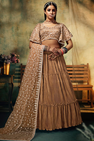 Beige Lehenga Choli