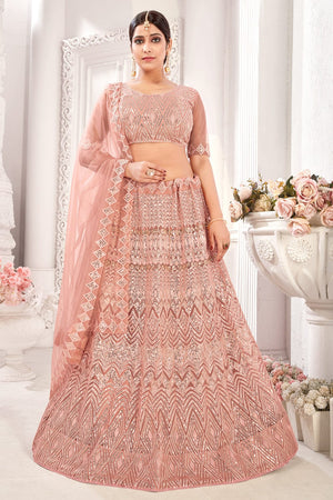 beige lehenga choli