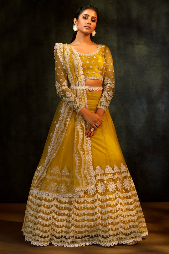 yellow lehenga choli