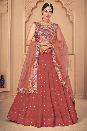 Chestnut Brown Lehenga Choli