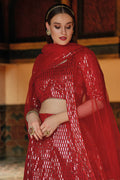 red lehenga choli