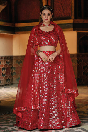 Chili Red Lehenga Choli