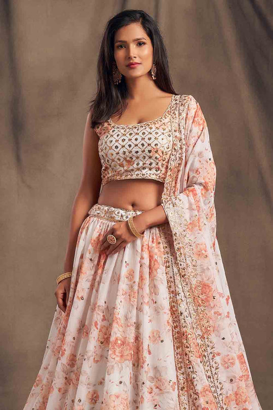 white lehenga choli