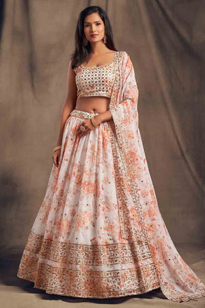 Daisy White Lehenga Choli
