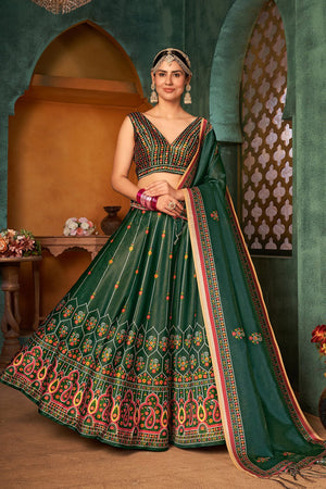 Dark Green Lehenga Choli