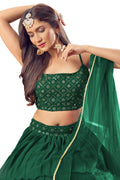 green lehenga choli