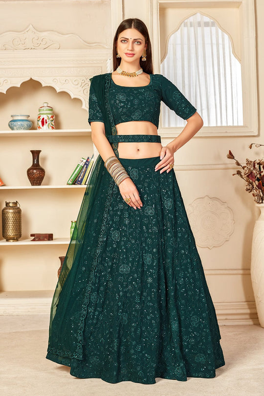 green lehenga choli
