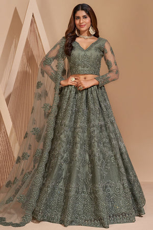 Gray Lehenga Choli