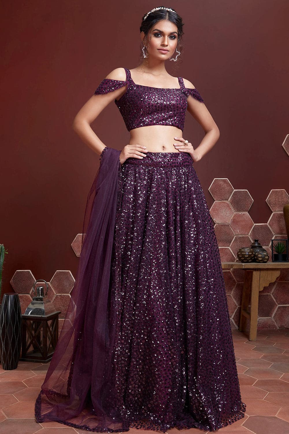 Buy Semi Stitched Lehenga Choli Online in India at Karagiri