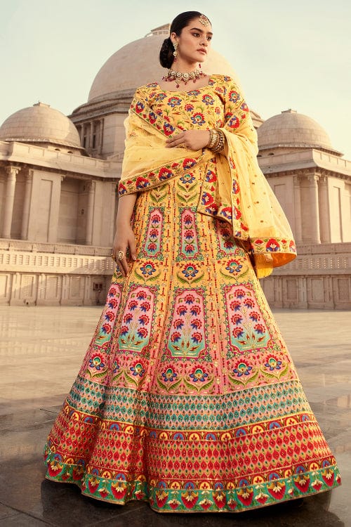 Lemon Colour Banarasi Vol 2 Wholesale Designer Lehenga Choli Catalog 1295 -  The Ethnic World