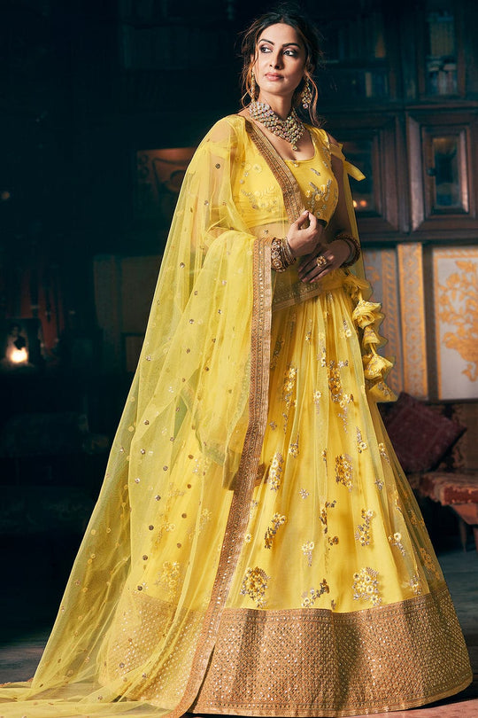 yellow lehenga