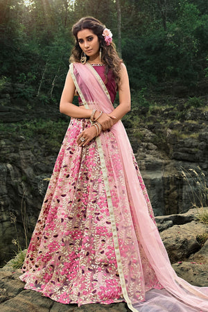 Maroon Pink Lehenga Choli