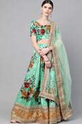 green lehenga choli