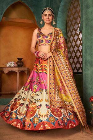 Multicoloured Lehenga Choli