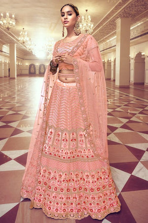 Peach Lehenga Choli