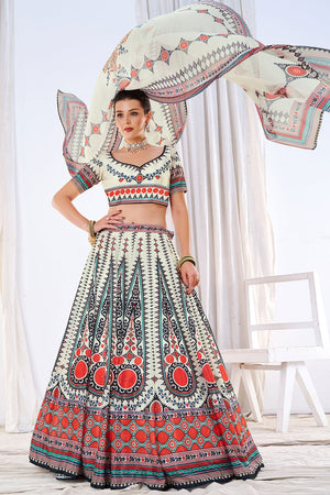 Pearl White Lehenga Choli