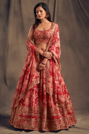 Punch Pink Lehenga Choli