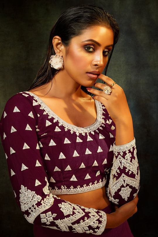 purple lehenga choli