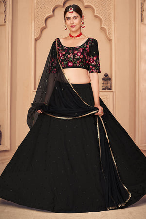 black lehenga choli