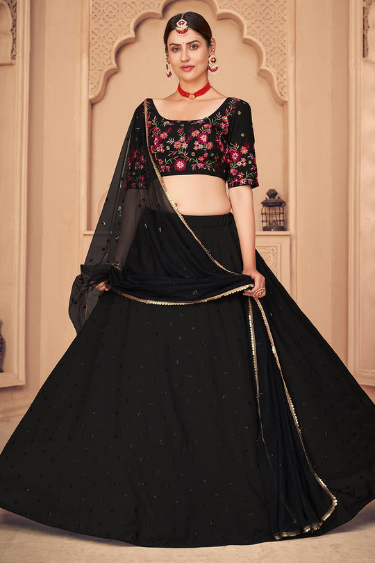 black lehenga choli
