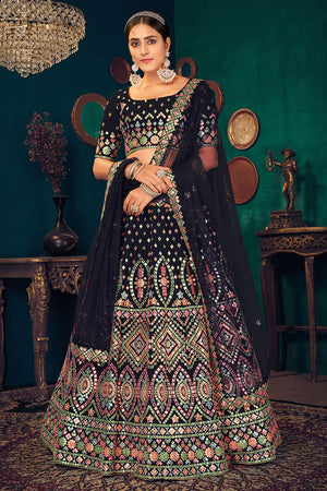 Raven Black Lehenga Choli