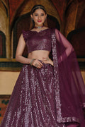 purple lehenga