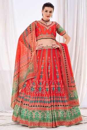 Scarlet Red Lehenga Choli