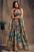 blue lehenga choli