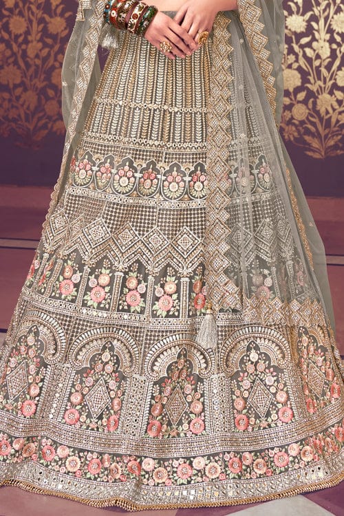 grey lehenga choli