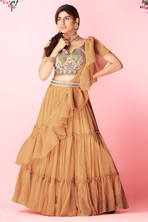 Tangerine Orange Lehenga Choli