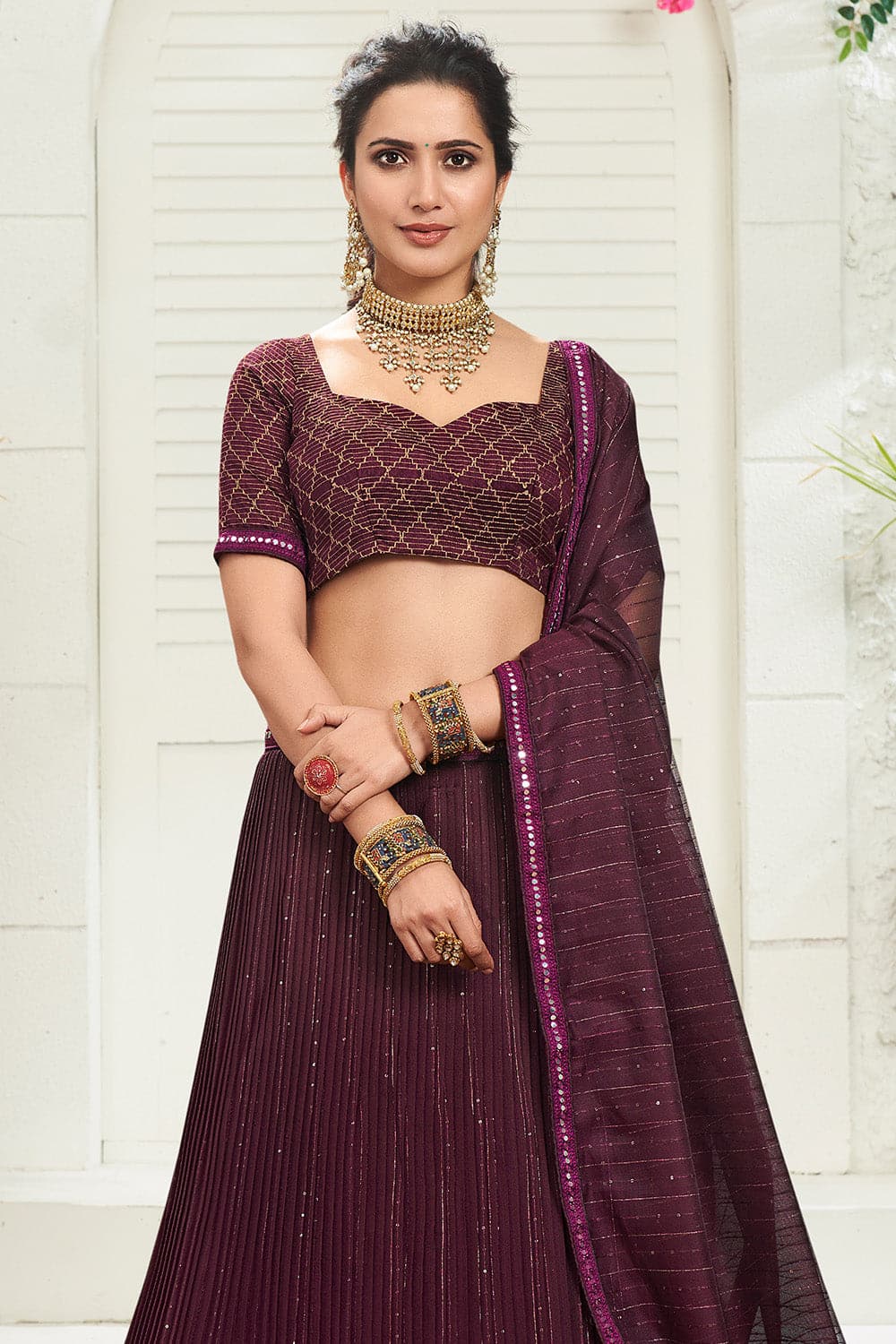 Purple Lehenga Set – Estie Couture