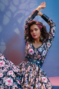 printed gown